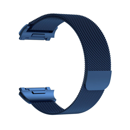 Fitbit Ionic Milanese bandje - Maat: Large - Blauw