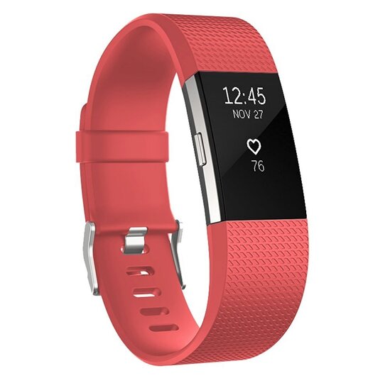 Fitbit Charge 2 sportbandje - Maat: Small Koraal