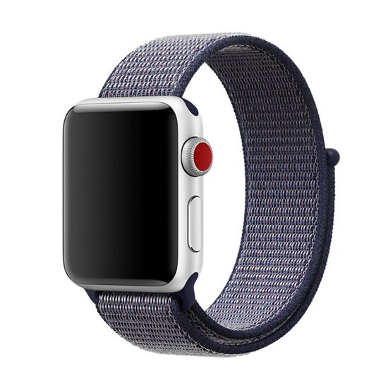 Sport loop Apple watch bandje 42mm 44mm Navy blauw