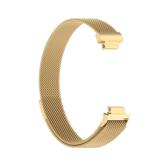 Fitbit Inspire 2 & Ace 3 Milanese bandje - Maat: Small  - Goud