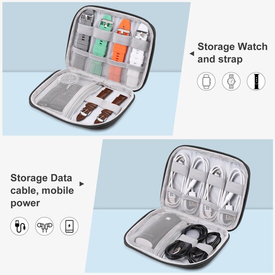 Organizer / opberghoes - Smartwatch bandjes & accessoires - Small - Zwart