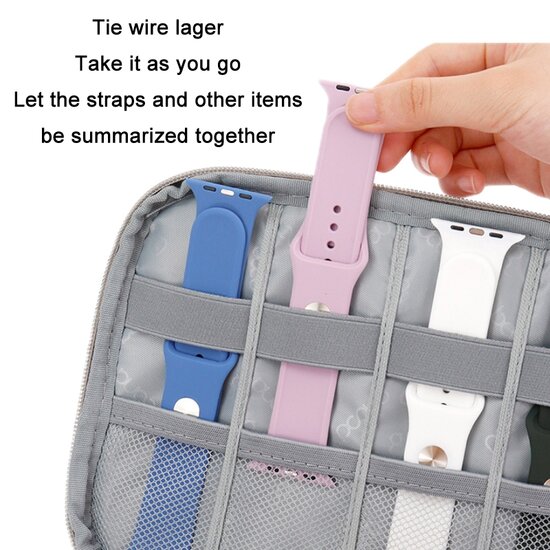 Organizer smartwatch bandjes & accessoires - Small - Grijs