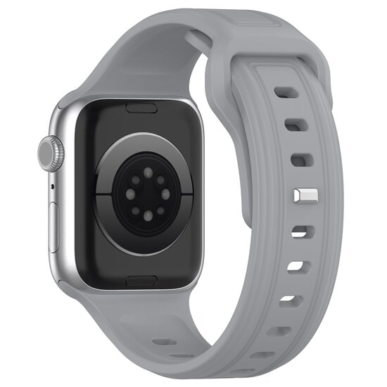 Square siliconen band - Grijs - Geschikt voor Apple Watch 44mm / 45mm / 46mm / 49mm