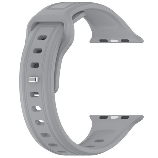 Square siliconen band - Grijs - Geschikt voor Apple Watch 44mm / 45mm / 46mm / 49mm