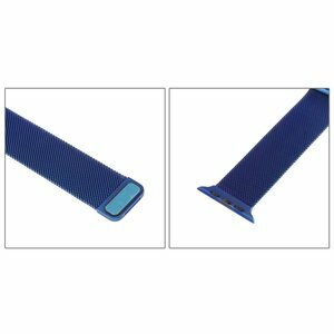 Milanese RVS bandje - Blauw - Geschikt voor Apple Watch bandje 44mm / 45mm / 46mm / 49mm