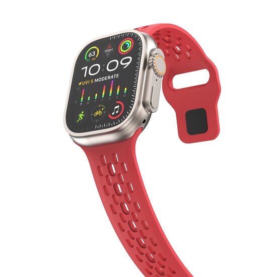 Ultimate Sport Edition bandje - Rood - Geschikt voor Apple Watch 44mm / 45mm / 46mm / 49mm