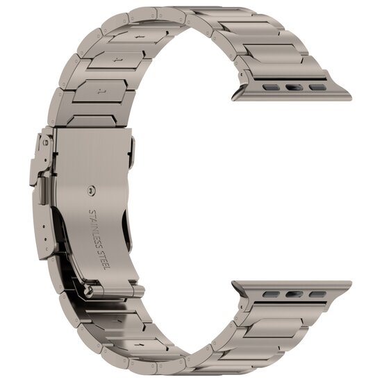 Titanium H-type schakelband  - Titanium kleur - Geschikt voor Apple Watch 38mm / 40mm / 41mm / 42mm