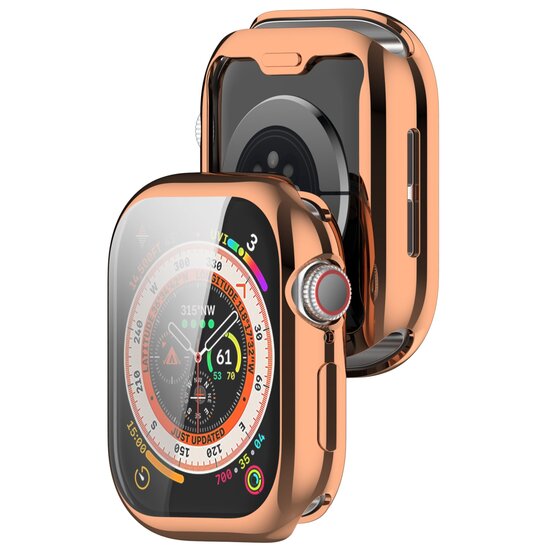 Apple Watch TPU case - Champagne / Rosé goud - Geschikt voor Apple Watch 46mm