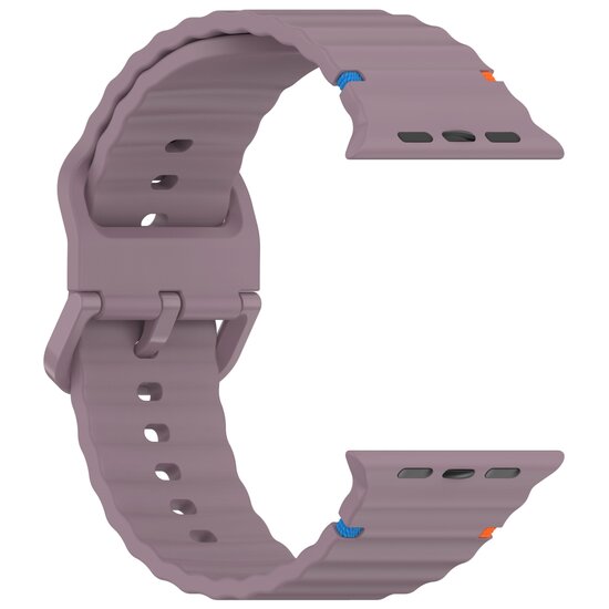 Wave sportband - Zacht paars - Geschikt voor Apple Watch 38mm / 40mm / 41mm / 42mm