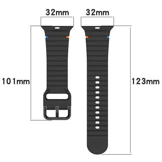 Wave sportband - Zacht paars - Geschikt voor Apple Watch 38mm / 40mm / 41mm / 42mm