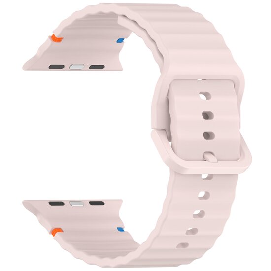 Wave sportband - Roze - Geschikt voor Apple Watch 44mm / 45mm / 46mm / 49mm