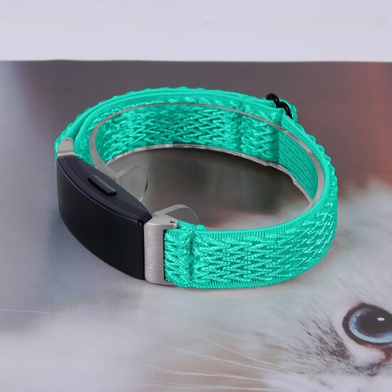 Fitbit Inspire 3 - Elastische solo loop nylon bandje - Turquoise