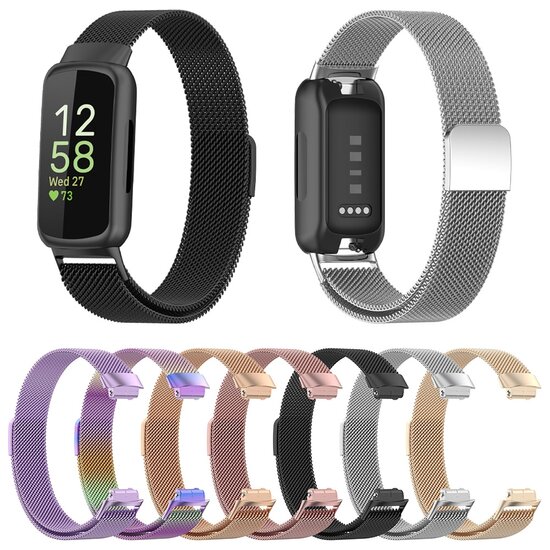 Fitbit Inspire 3 - Milanese bandje - Zwart