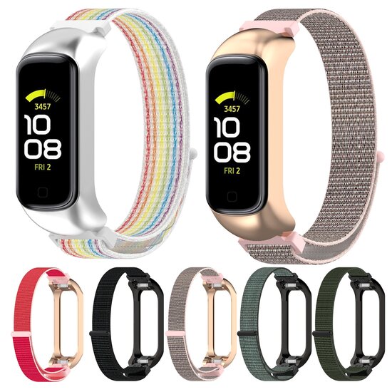 Nylon sport loop band - Zwart - Samsung Galaxy Fit 2
