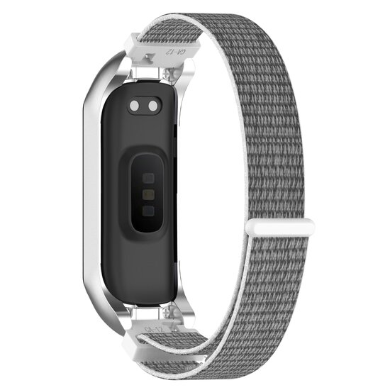 Nylon sport loop band - Wit / grijs - Samsung Galaxy Fit 2