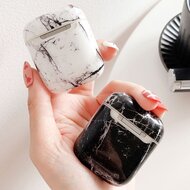 AirPods 1/2 hoesje Marble series - hard case - Marble zwart - Schokbestendig