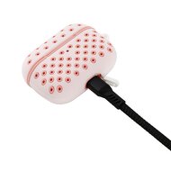 AirPods Pro / AirPods Pro 2 siliconen hoesje Holow series - Met bevestigingsclip - Roze