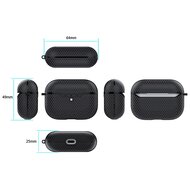 AirPods Pro / AirPods Pro 2 siliconen hoesje Football series - Met bevestigingsclip - Blauw