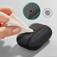 AirPods Pro / AirPods Pro 2 siliconen hoesje Football series - Met bevestigingsclip - Zwart