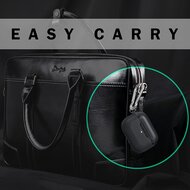 AirPods Pro / AirPods Pro 2 siliconen hoesje Football series - Met bevestigingsclip - Zwart