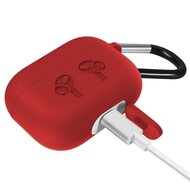 AirPods Pro / AirPods Pro 2 siliconen hoesje met karabiner haak - Geel