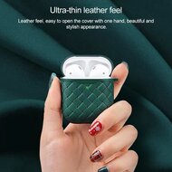 AirPods 1/2 hoesje PU Wave Series - soft case - blauw