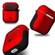 AirPods 1/2 hoesje soft grip - hard case - rood - Schokbestendig