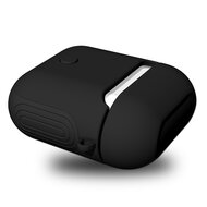 AirPods 1/2 hoesje soft grip - hard case - zwart - Schokbestendig