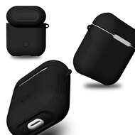 AirPods 1/2 hoesje soft grip - hard case - zwart - Schokbestendig