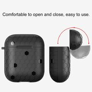 AirPods 1/2 hoesje Hexagon TPU soft serie - blauw