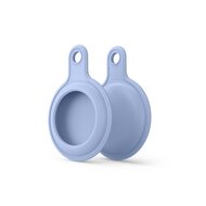 AirTag case gel series - sleutelhanger met ring - licht paars