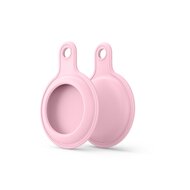 AirTag case gel series - sleutelhanger met ring - roze