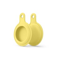 AirTag case gel series - sleutelhanger met ring - geel