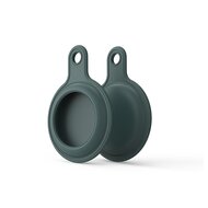 AirTag case gel series - sleutelhanger met ring - olijfgroen