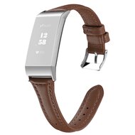 Fitbit Charge 3 & 4 Slim Fit Leather bandje - Bruin