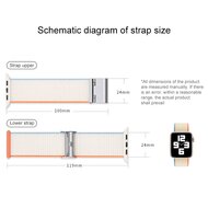 Nylon bandje met klemsluiting - Zwart - Geschikt voor Apple Watch 38mm / 40mm / 41mm / 42mm