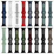 Sportbandje met extra lus - Grijs + Blauw - Geschikt voor Apple Watch 38mm / 40mm / 41mm / 42mm