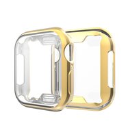 Siliconen case (volledig beschermd) 44mm - Goud - Geschikt voor Apple watch 44mm