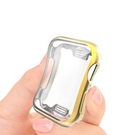 Siliconen case (volledig beschermd) 44mm - Goud - Geschikt voor Apple watch 44mm