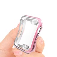 Siliconen case (volledig beschermd) 44mm - Roze - Geschikt voor Apple watch 44mm