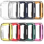 Siliconen case (volledig beschermd) 45mm - Transparant - Geschikt voor Apple watch 45mm