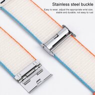 Nylon bandje met klemsluiting - Groen - Geschikt voor Apple Watch 44mm / 45mm&nbsp;/ 46mm / 49mm
