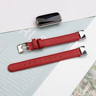 Fitbit Luxe - Leren bandje - Maat: Large - Rood