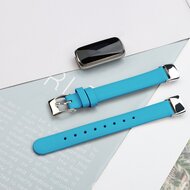 Fitbit Luxe - Leren bandje - Maat: Small - Blauw