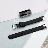 Fitbit Luxe - Leren bandje - Maat: Small - Zwart