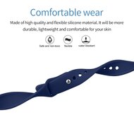 Fitbit Inspire 1 / HR / Ace 2 siliconen bandje - Maat: Large - Blauw