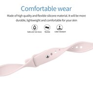 Fitbit Inspire 1 / HR / Ace 2 siliconen bandje - Maat: Large - Zand roze