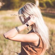 Fitbit Inspire 1 / HR / Ace 2 siliconen bandje - Maat: Large - Zand roze