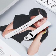 Fitbit Inspire 1 / HR / Ace 2 siliconen bandje - Maat: Small - Wit