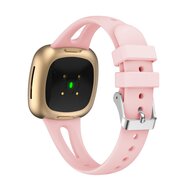 Fitbit Versa 3 &amp; 4 / Sense 1 &amp; 2  - Sportbandje druppel design - Small - Roze